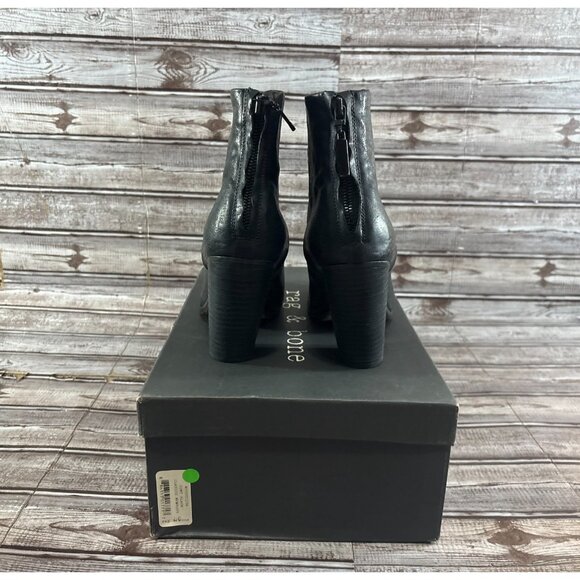 Rag & Bone Newbury zip leather Bootie color black size 40 US 8 New in box $495 - Picture 5 of 12